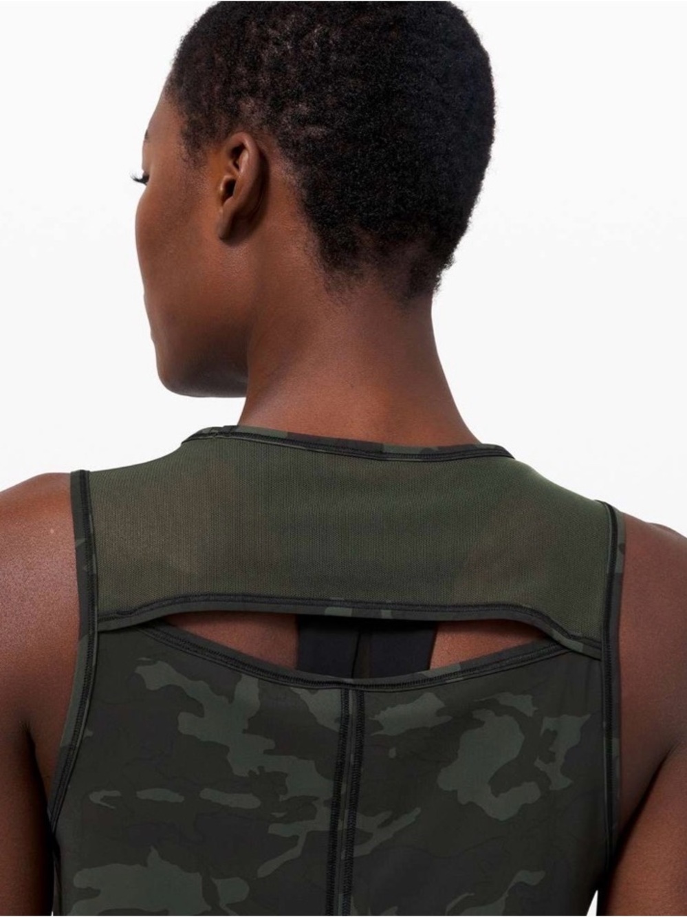 VGUC Lululemon Sculpt Tank Incognito Camo Multi Gator Green - Picture 5 of 8